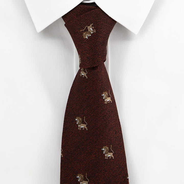 Men's Cartoon Animal Hunter Lion Necktie - image 1