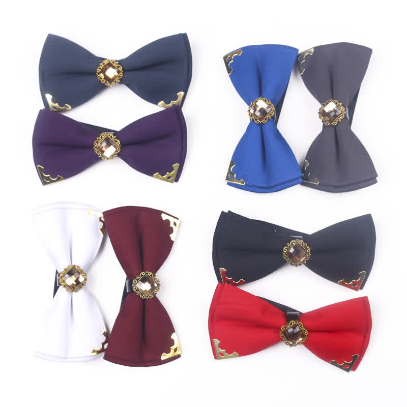 Men's Gem Golden Edge Cotton Bow Tie - image 3