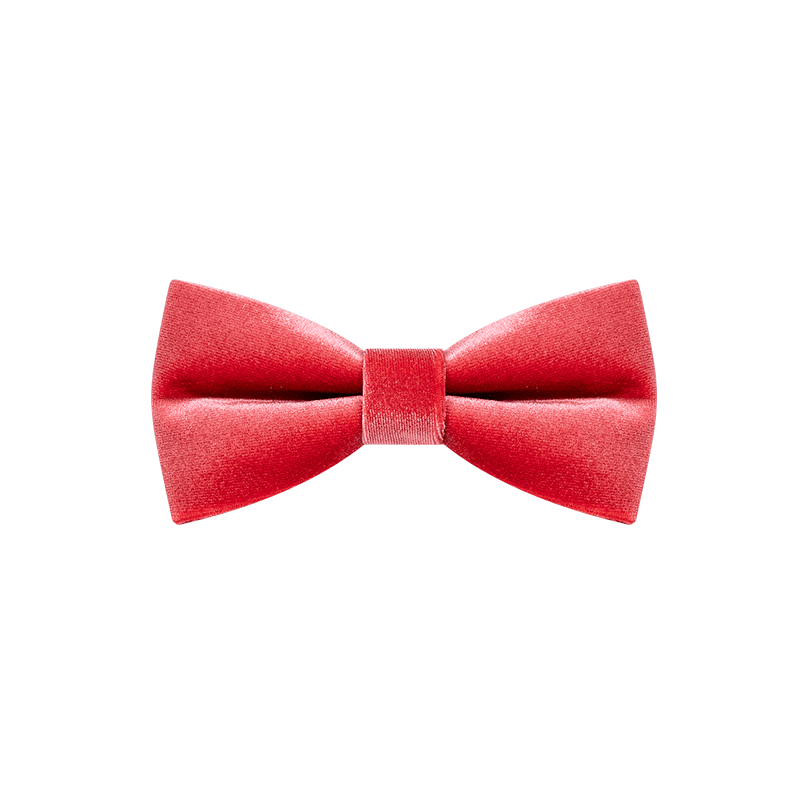 Men's Carmine Solid Color Velvet Bow Tie - image 6