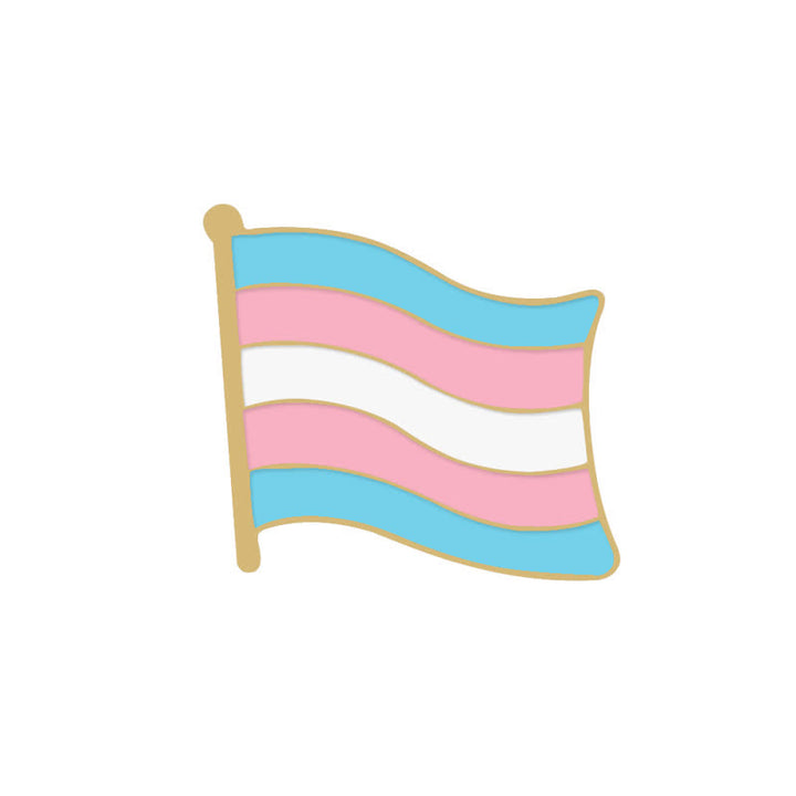 6Pcs Pride Day Pink & Blue Rainbow Flag Brooch - image 6