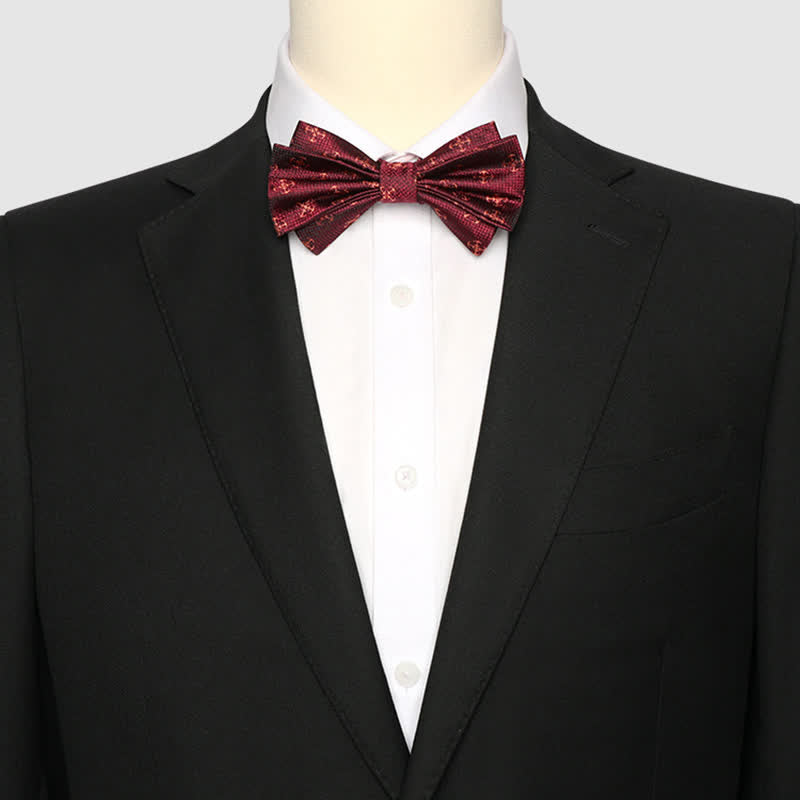 Men's Casual Burgundy Voyager Rudder Bow Tie - image 1