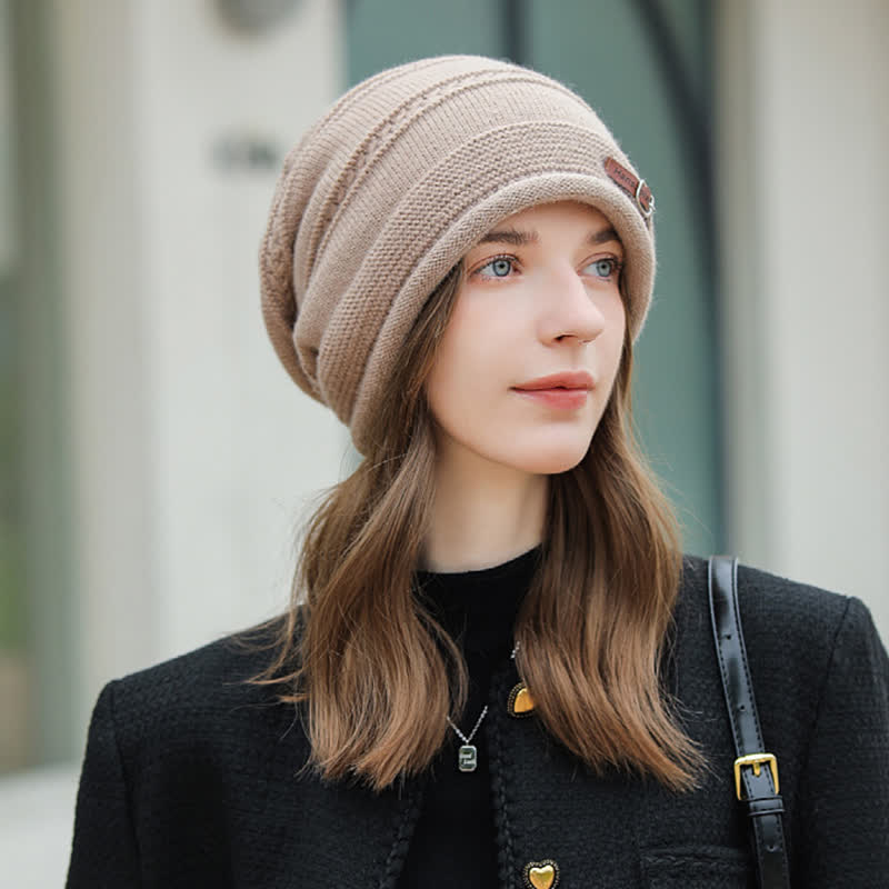 Women's Packable Winter Cap Pile Knitted Hat - image 9