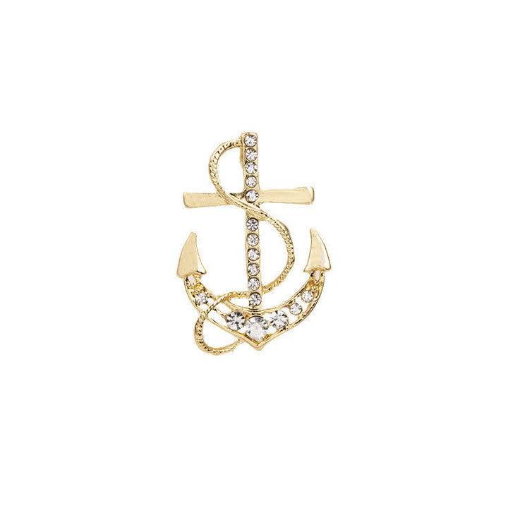 Men's Sea Boat Anchor Brooch - image 4