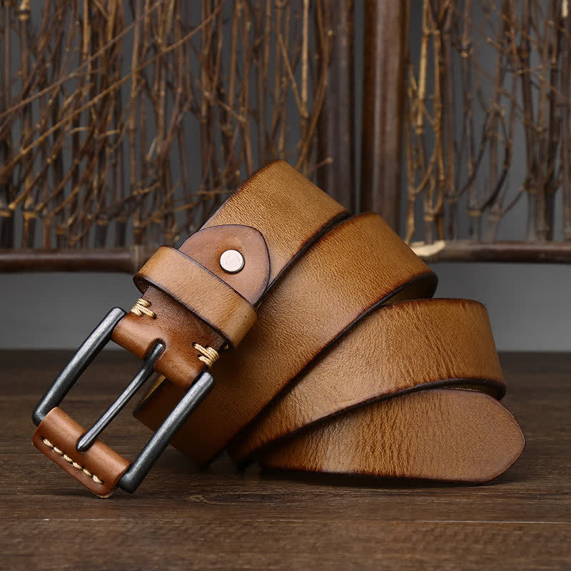 Men's Stylish Retro Glossy Cowboy Leather Belt - image 3