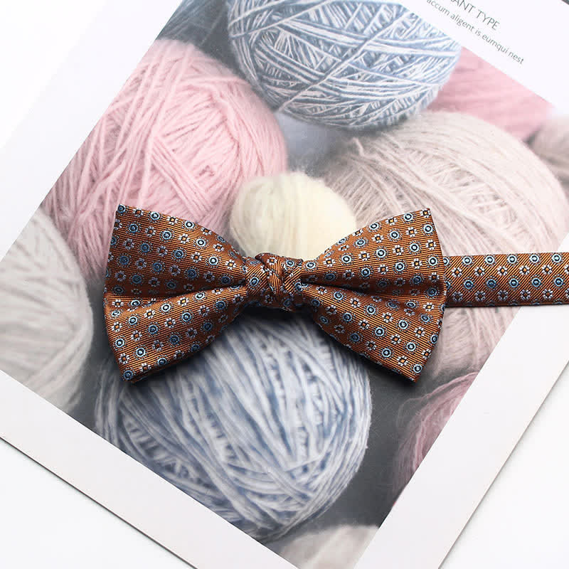 Men's Antique Yarn-dyed Jacquard Bow Tie - # 6 - image 9