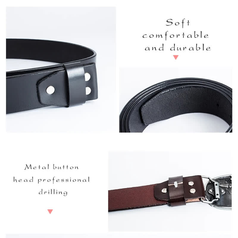 Men's Personality USA Flag Flying Eagle Leather Belt - image 14