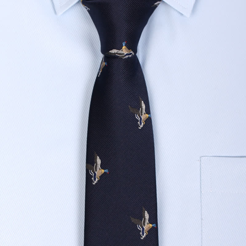 Men's MidnightBlue Flying Ducks Necktie - image 1