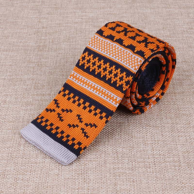 Men's Exotic Skinny Knitted Necktie - Style #12 - image 14