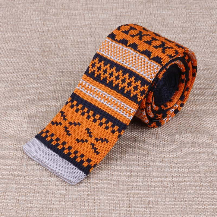 Men's Exotic Skinny Knitted Necktie - Style #12 - image 14
