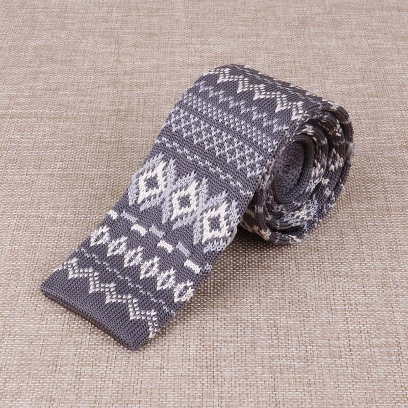 Men's Exotic Skinny Knitted Necktie - Style #4 - image 6