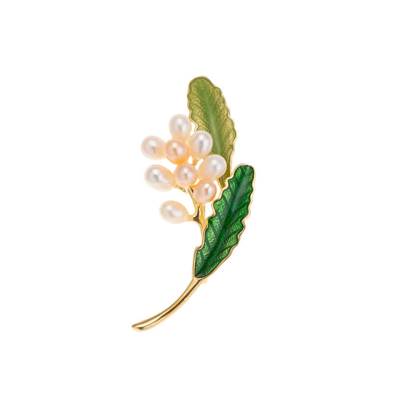 Women's Freshwater Pearl Jasmine Brooch - image 3