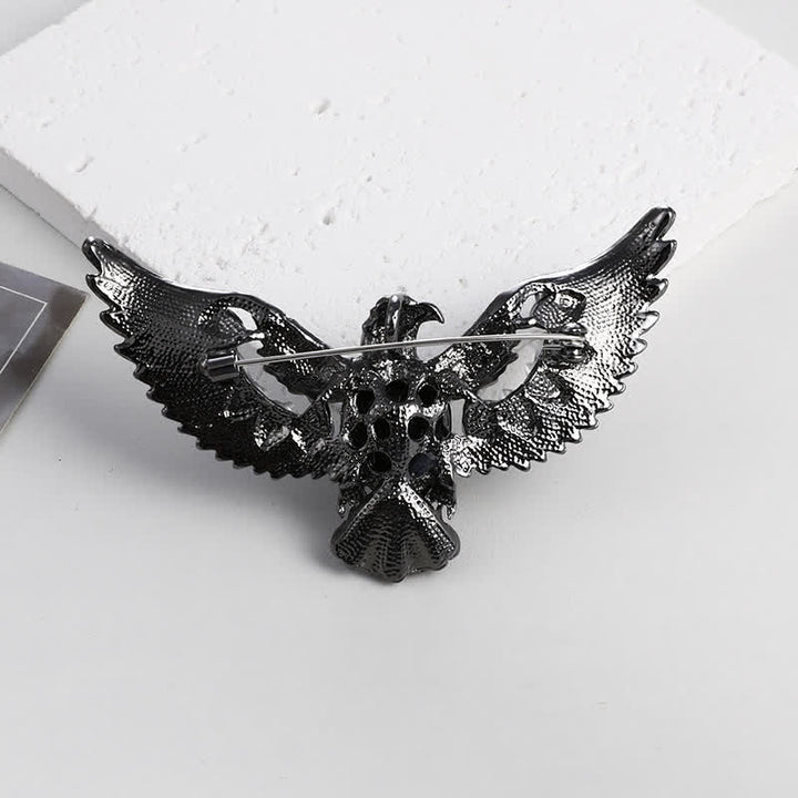 Men's Flying Hawk Gem Brooch - image 7