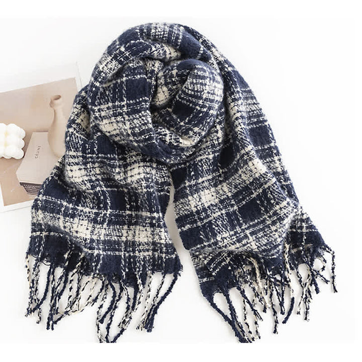 Women's Elegant Shawl Checkered Daily Scarf - image 6