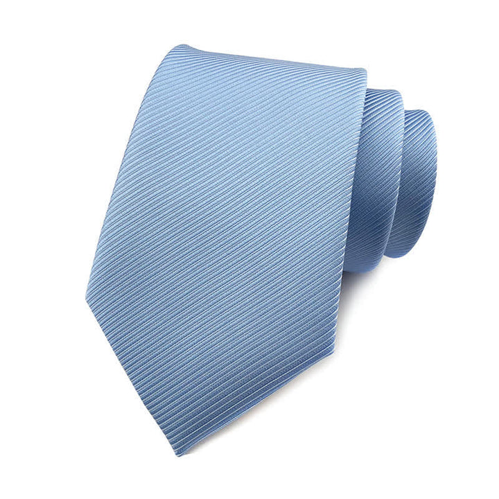 Men's Solid Color Discreet Twill Work Necktie - LightBlue - image 17
