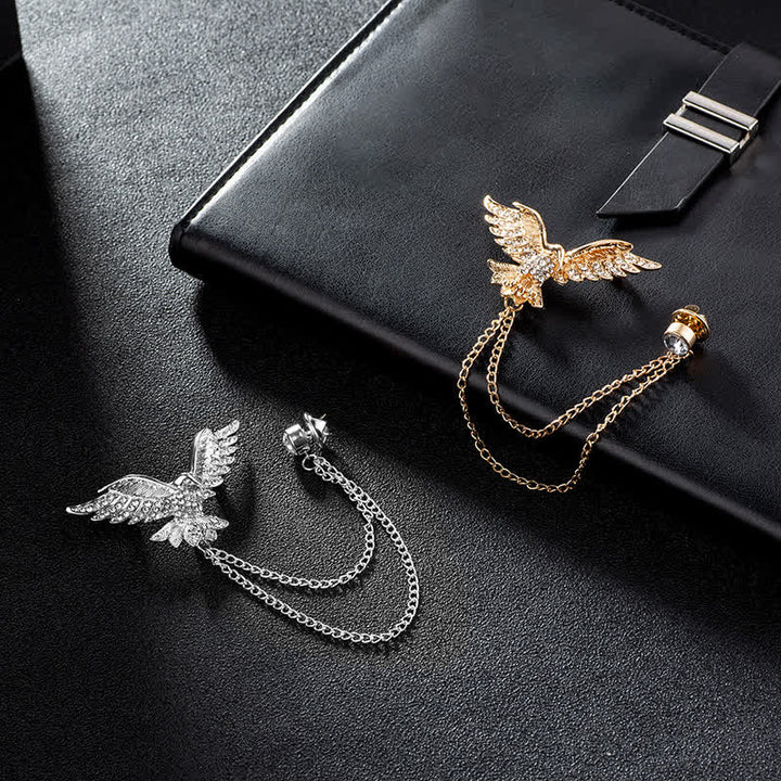 Men's Flying Eagle Chain Brooch - image 1