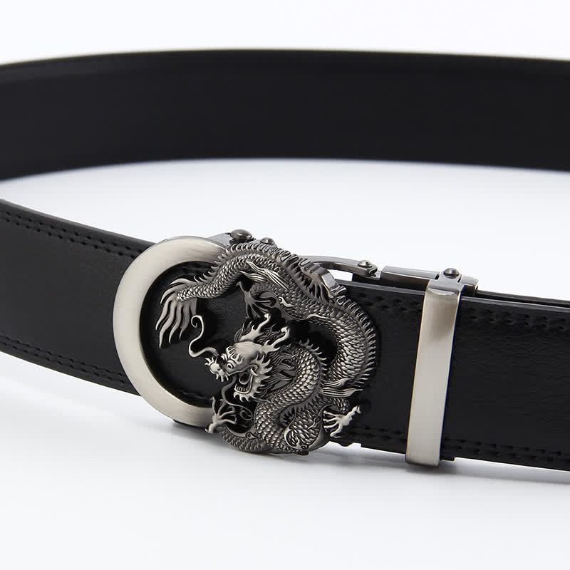 Men's Dragon Business Automatic Ratchet Leather Belt - image 3