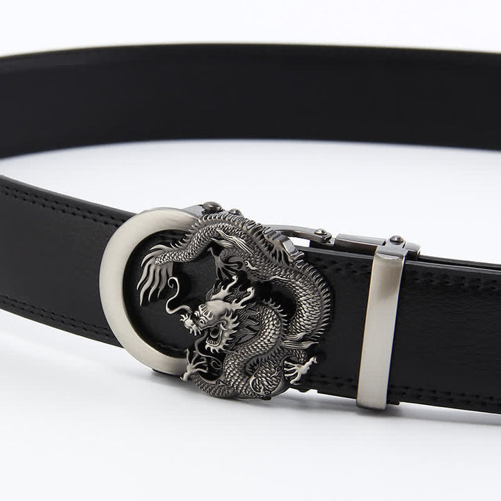 Men's Dragon Business Automatic Ratchet Leather Belt - image 3