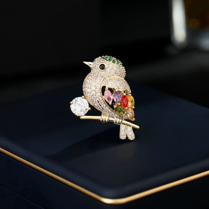 Women's Magpie Branch Zircon Brooch - Magpie - image 0
