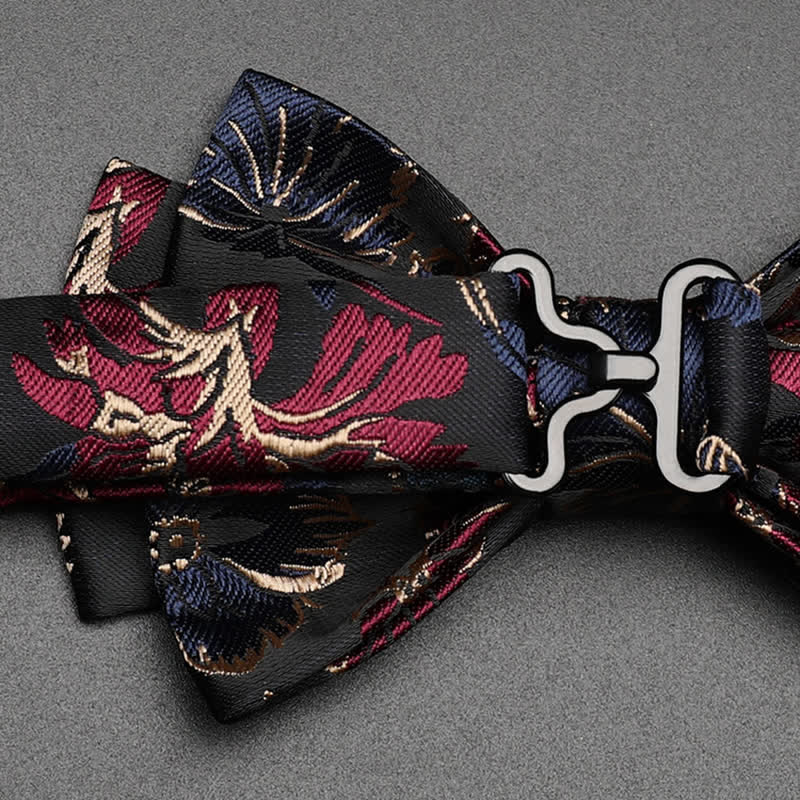 Men's Harmony Irises Cherry Blossom Floral Bow Tie - image 4