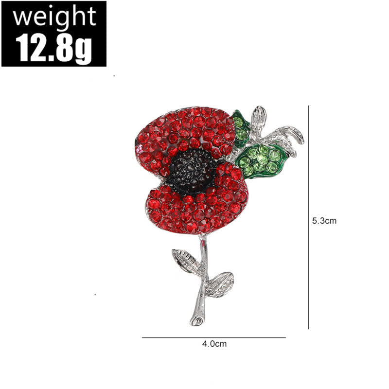 Women's Alive Poppy Safflower Brooch - image 8
