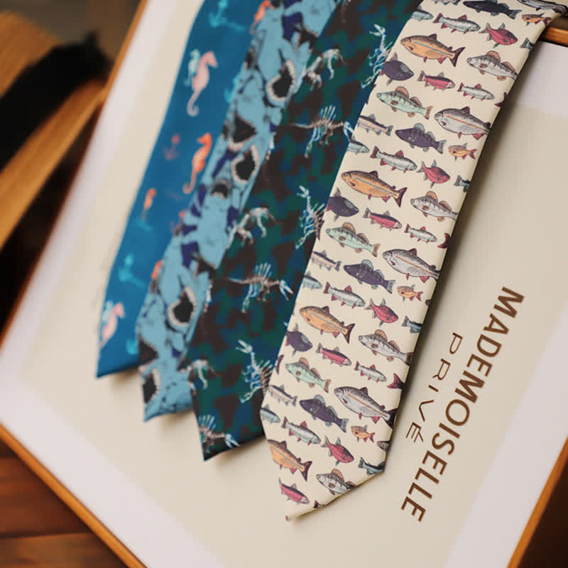 Men's Colourful Prehistoric Creatures Necktie - image 1