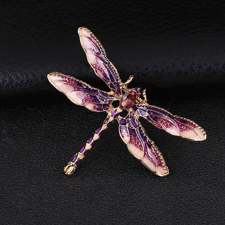 Women's Pretty Enamel Dragonfly Brooch - image 8