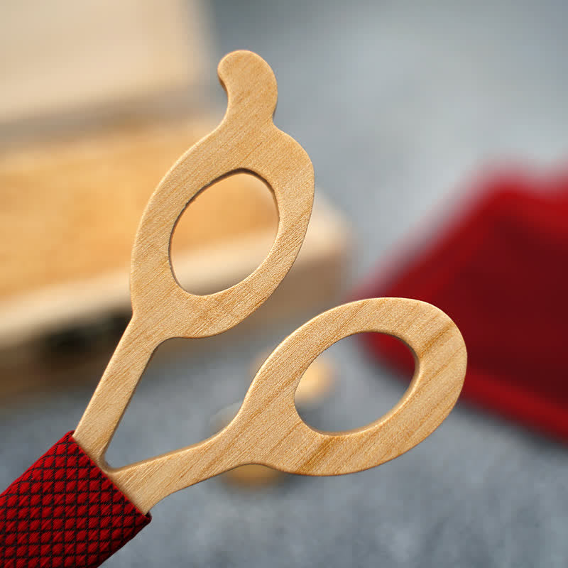 3Pcs Men's Scissors Wooden Bow Tie Set - image 5