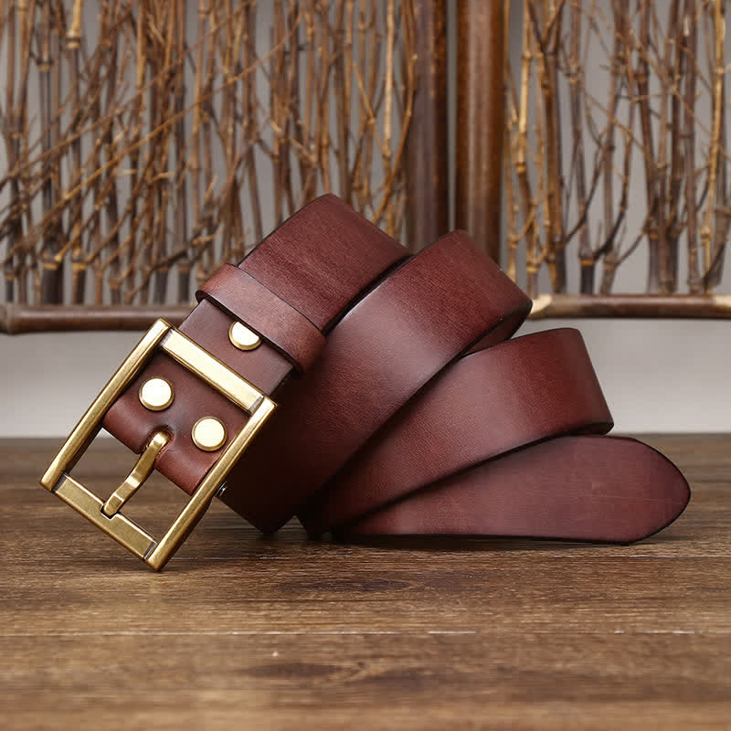 Men's Stud Detail Tough Guy Leather Belt - image 10