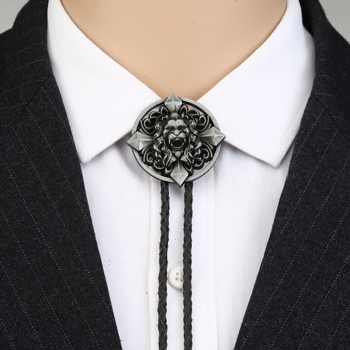 Novelty Animal Shape Howling Lion Bolo Tie - image 8