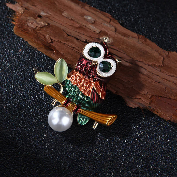 Women's Lovely Colourful Owl Brooch - image 2