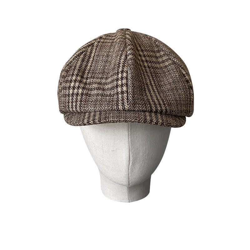 Ivy Gentlemen Plaid Octagonal Beret Cap - image 3