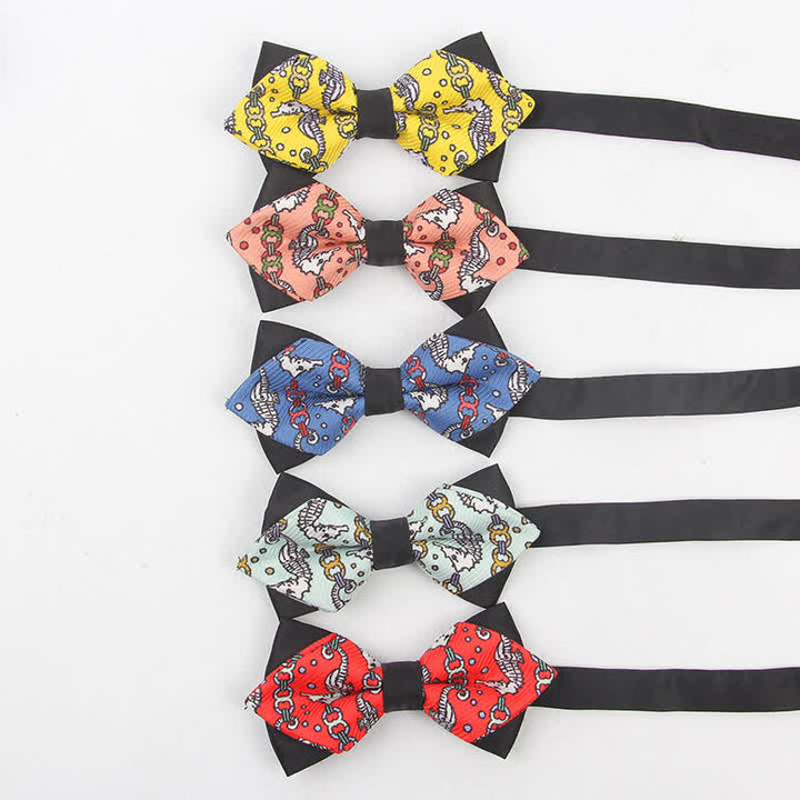 Men's Cartoon Sea Horse Pointy Bow Tie - image 2