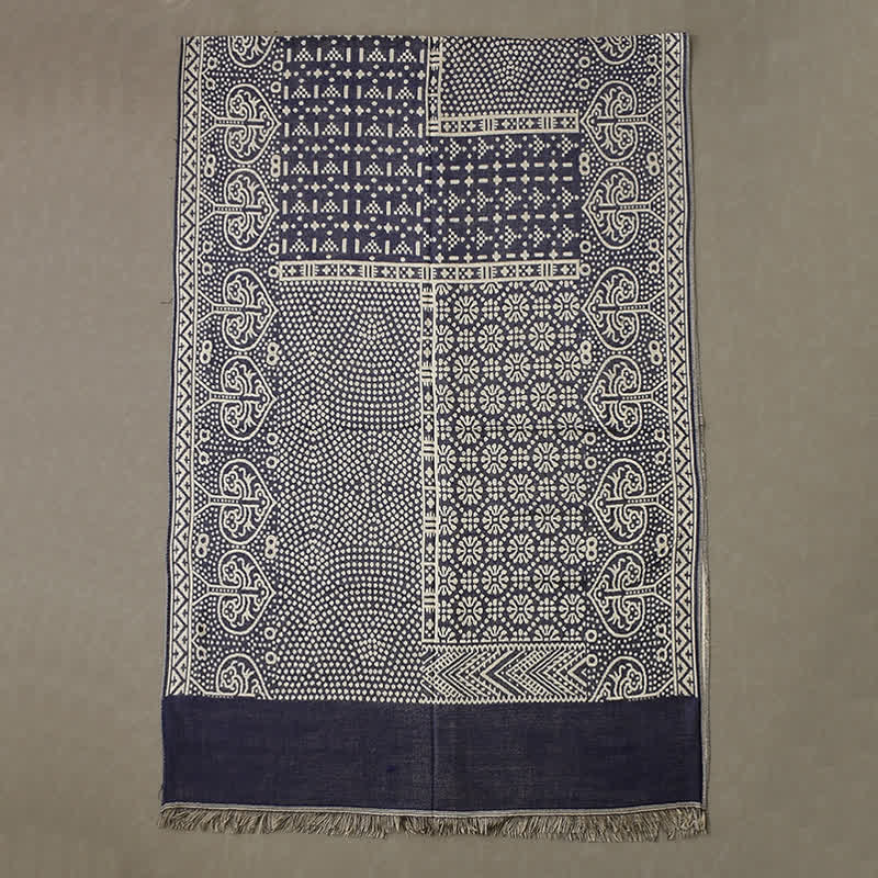 Men's Cotton Linen Lightweight Ethnic Scarf - image 4