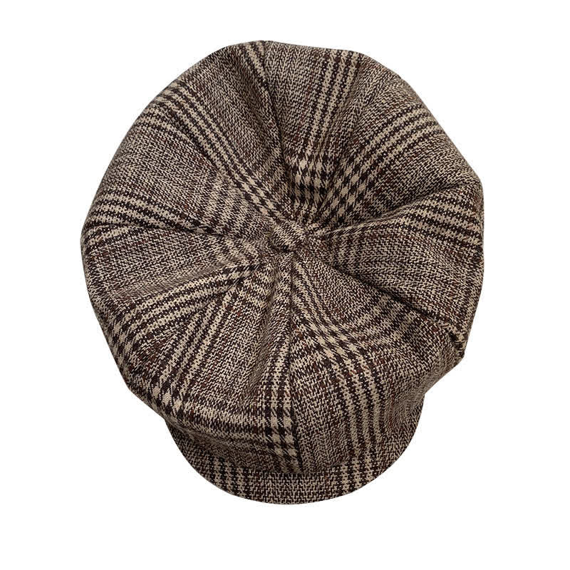 Ivy Gentlemen Plaid Octagonal Beret Cap - image 4
