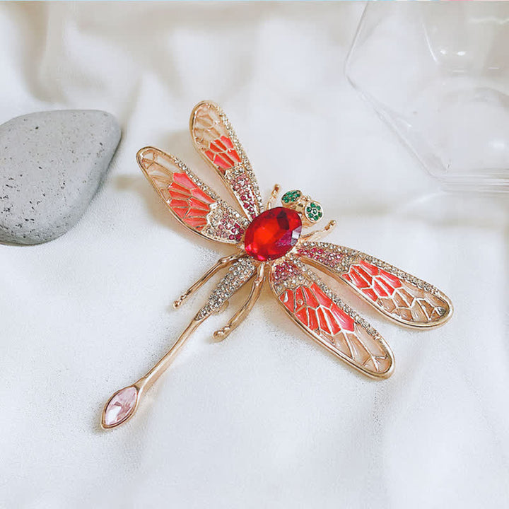 Women's Luxurious Palace Dragonfly Rhinestone Brooch - image 5