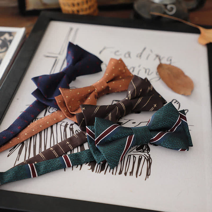 Men's Stylish Striped Dots Bow Tie - image 4