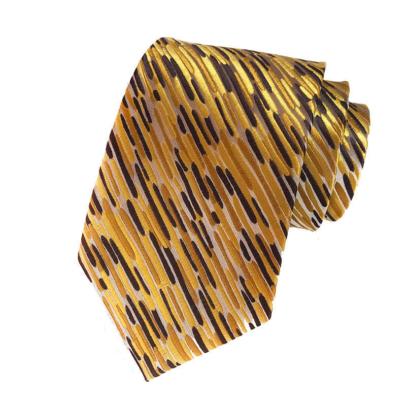 Men's Stunning Printing Pattern Necktie - Yellow - image 1