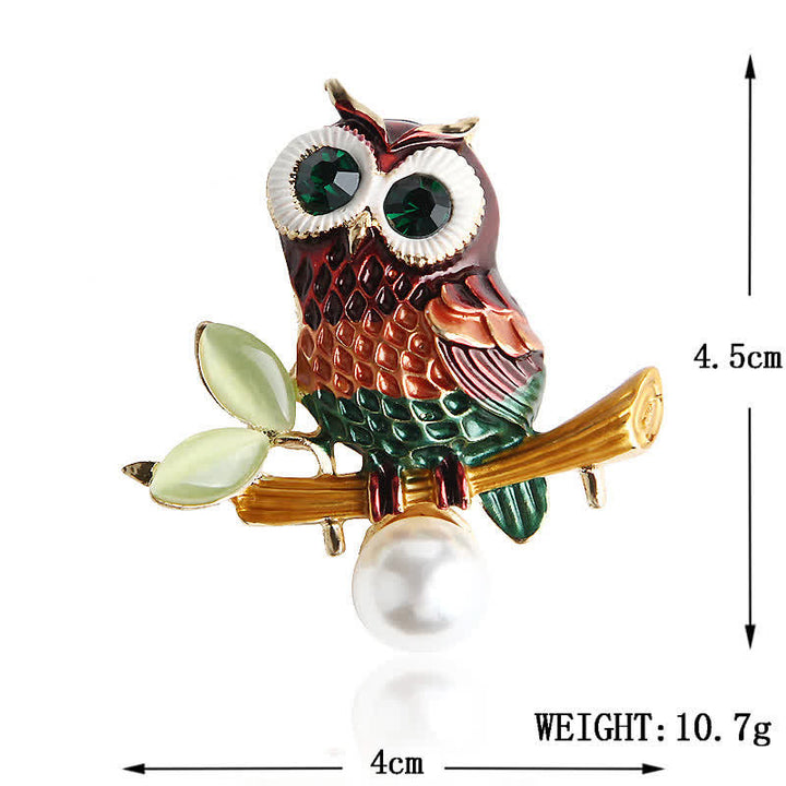 Women's Lovely Colourful Owl Brooch - image 4
