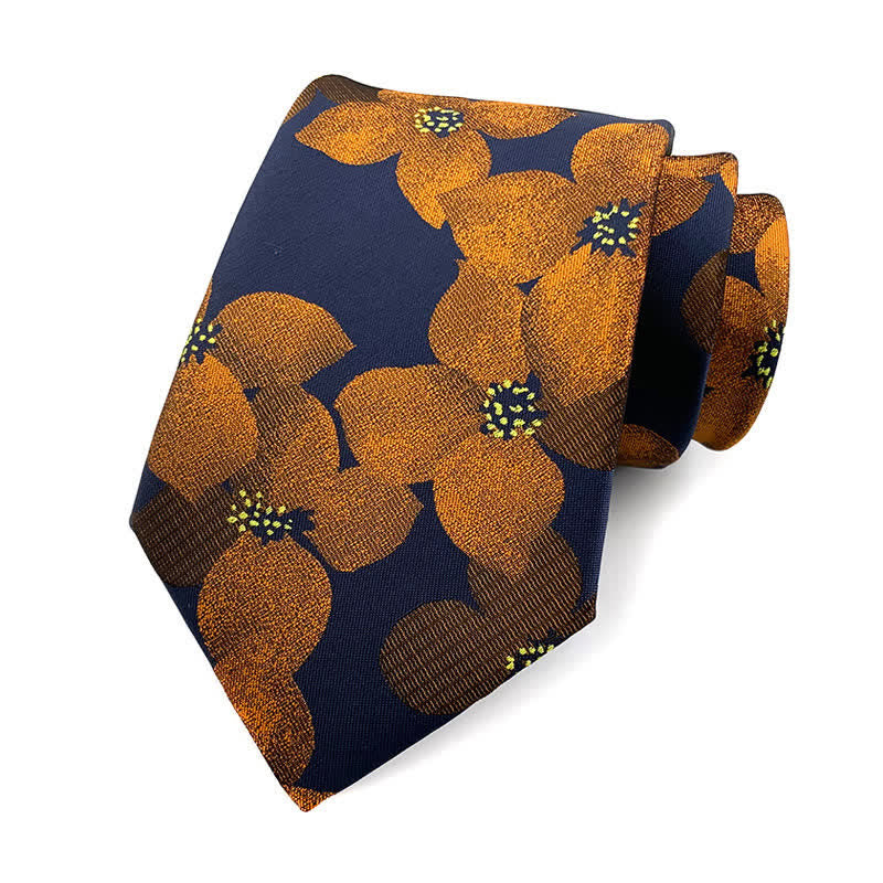 Men's Elegant Large Blossom Floral Necktie - Peru - image 2
