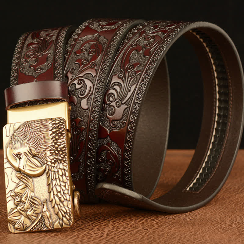 Men's Landscape Animal Eagle Leather Belt - image 1