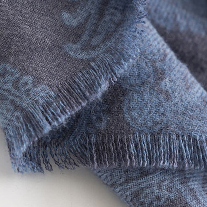 Women's Paisley Fall Winter Short Tasseled Scarf - image 4