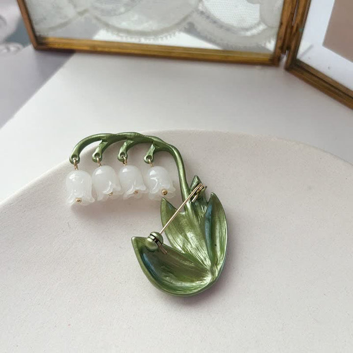 Women's Pure White Lily Of The Valley Brooch - image 4
