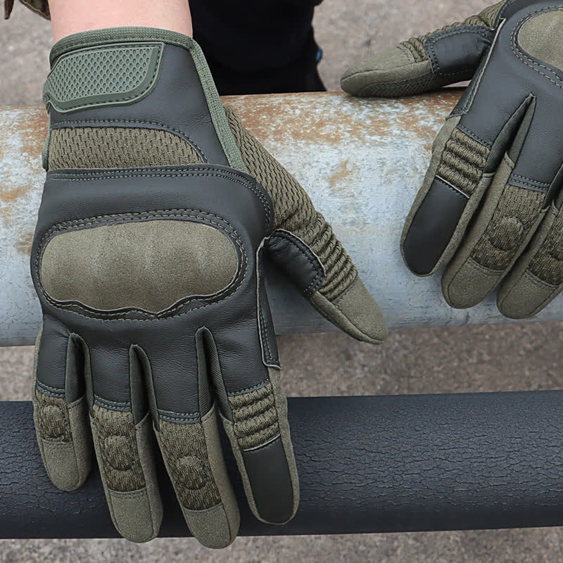 Rubber Hard Knuckle Touch Screen Tactical Gloves - image 8