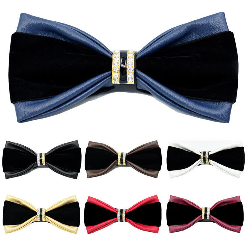 Men's Noble Classy Leather Bow Tie - image 1