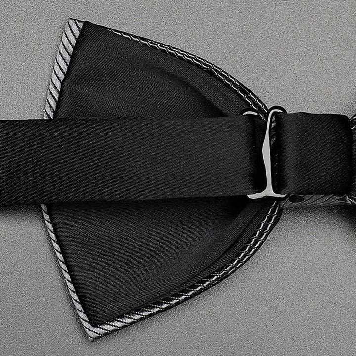 Men's Classic Gray Polka Dots Bow Tie - image 4