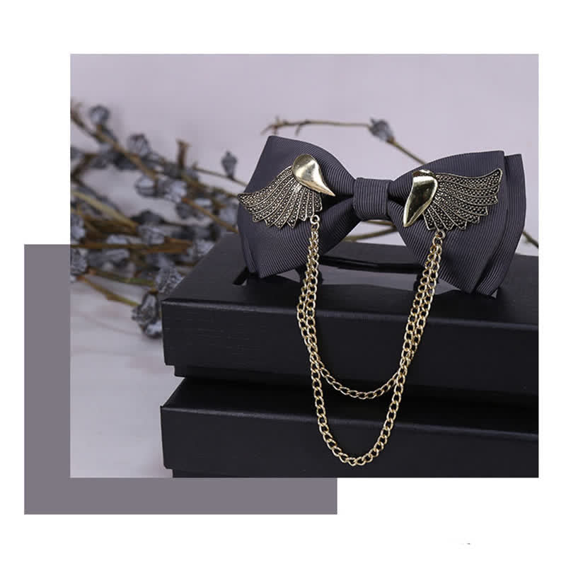 Men's Golden Wing Chain Bow Tie - image 1