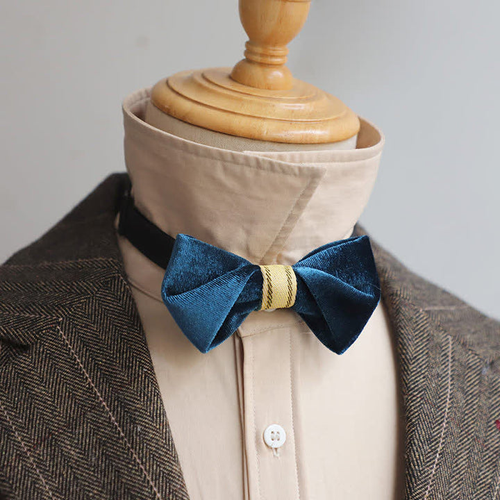 Men's Simple Twisting Velvet Bow Tie - image 9