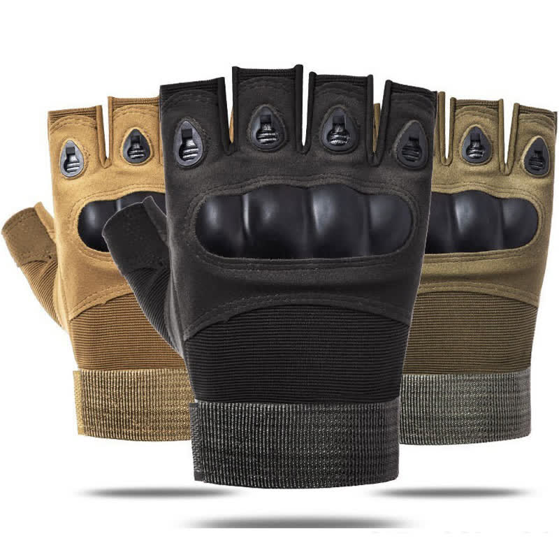 Non-Slip Half Finger Hands Protector Tactical Gloves - image 1
