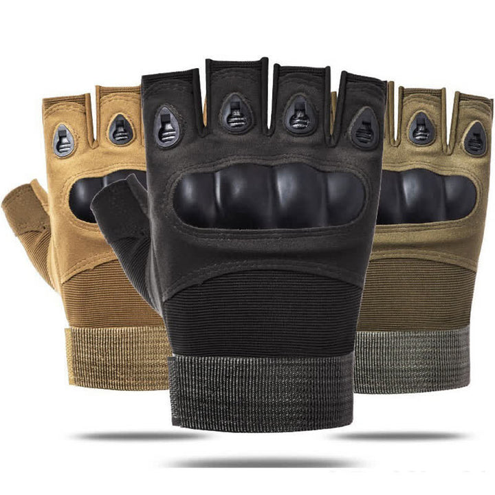 Non-Slip Half Finger Hands Protector Tactical Gloves - image 1