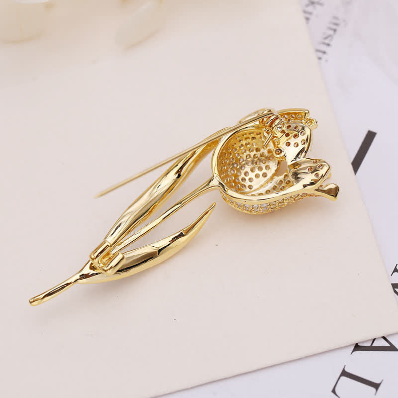 Women's Deep Love Tulip Brooch - image 5